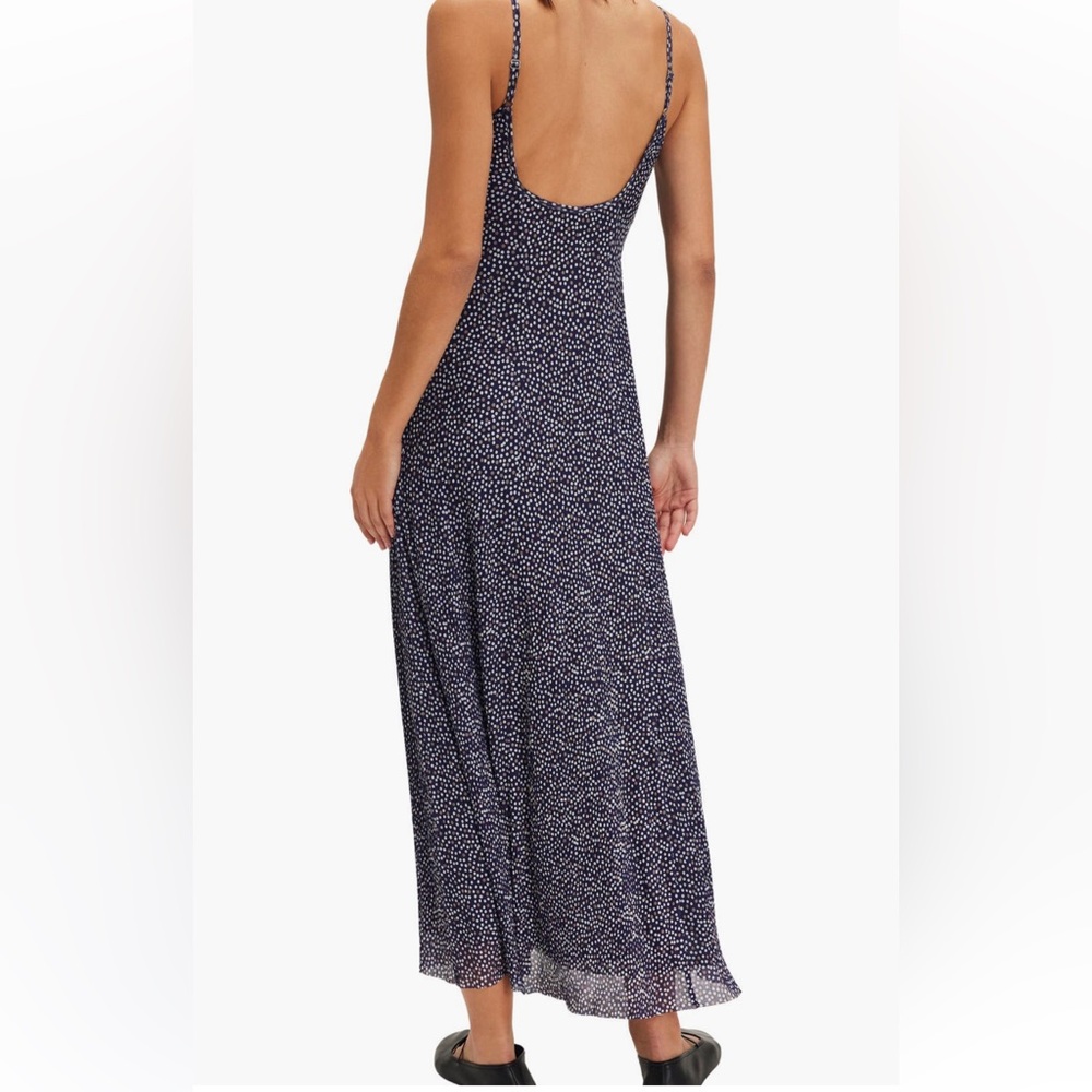 Free People NWT Zoey LINED Printed Low Back Maxi Slipdress